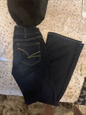 Ariat Dark Blue Boot Cut Jeans with Contrast Stitching
